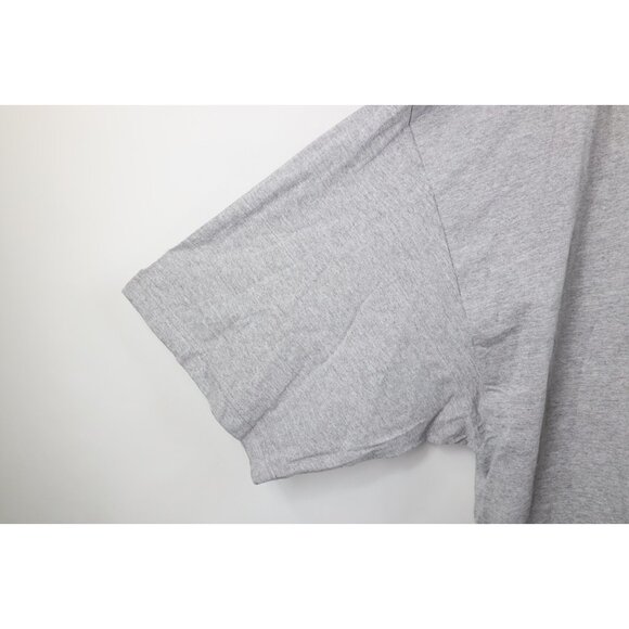 Vintage 90s Streetwear Mens Size 6XL Blank Short Sleeve T-Shirt Heather Gray - Picture 4 of 12